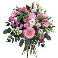 Pink bouquet with lisianthus