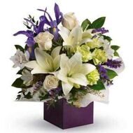 Box with lilies