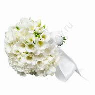 Wedding bridal bouquet of freesias
